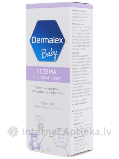Dermalex Repair Atopic Eczema Крем для новорожденных и детей, 30 г | internetaptieka.lv