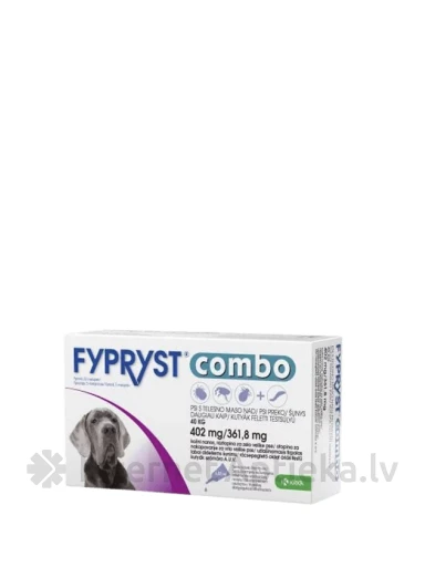 Fypryst combo 402/361.8mg šķīdums suņiem 40-60kg, 1 gb. | internetaptieka.lv