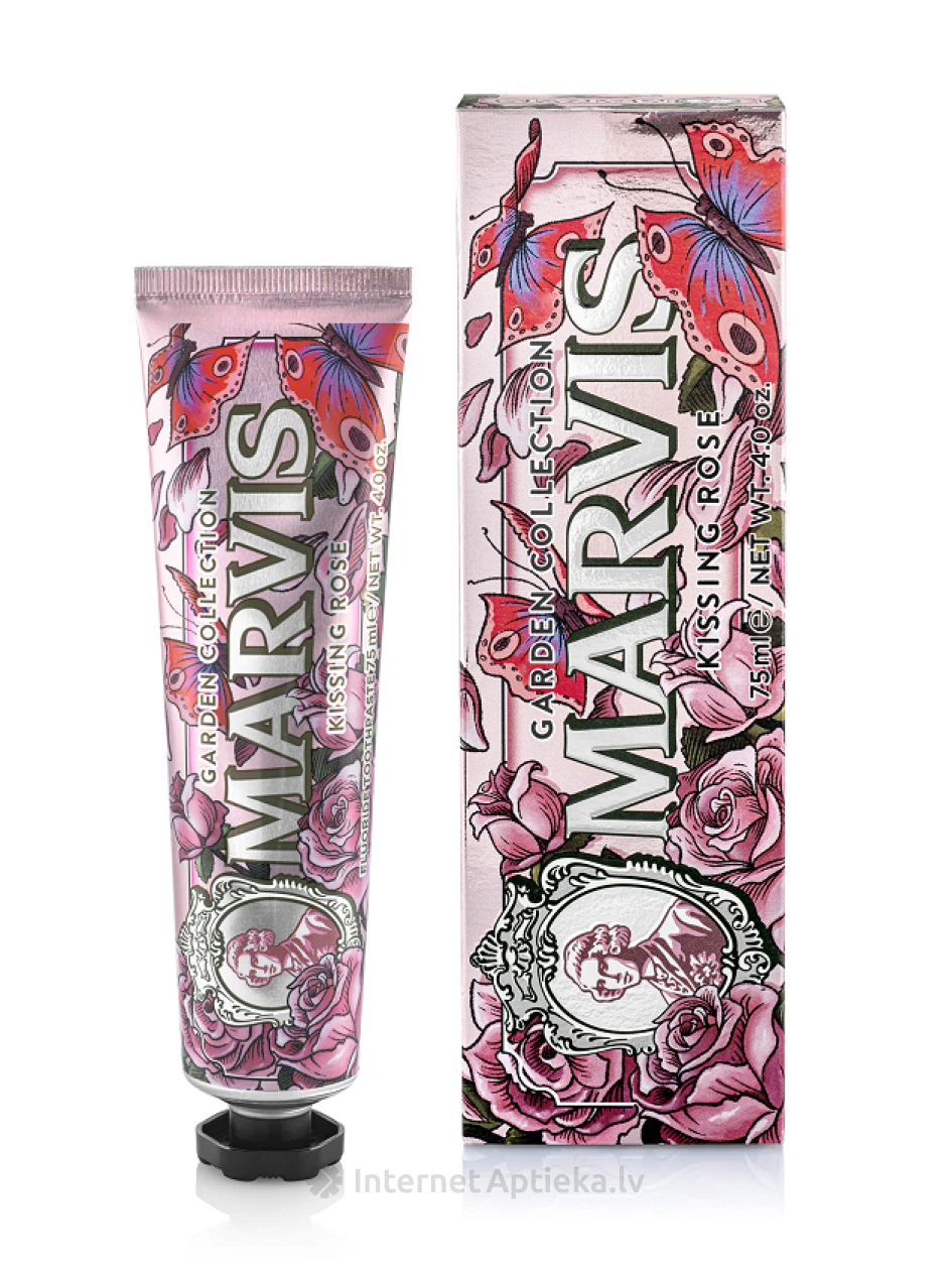 MARVIS Kissing rose zobu pasta, 75 ml | internetaptieka.lv