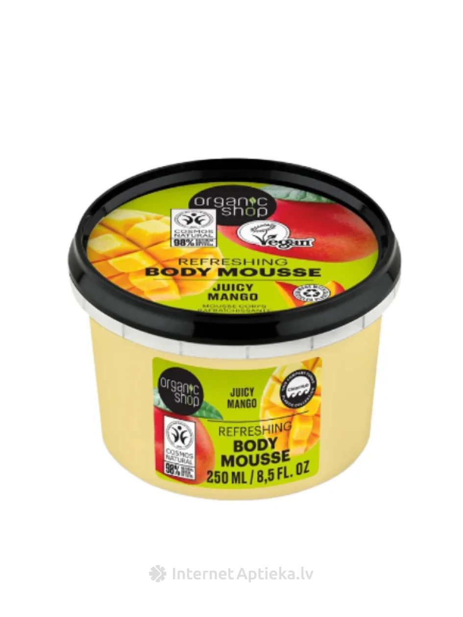 ORGANIC SHOP Atgaivinantis kūno putos Juicy Mango, 250 ml | internetaptieka.lv