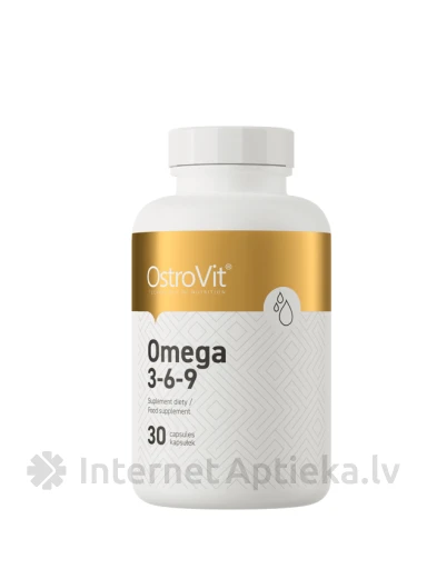 OstroVit Omega 3-6-9 kapsulas, 30 gb. | internetaptieka.lv