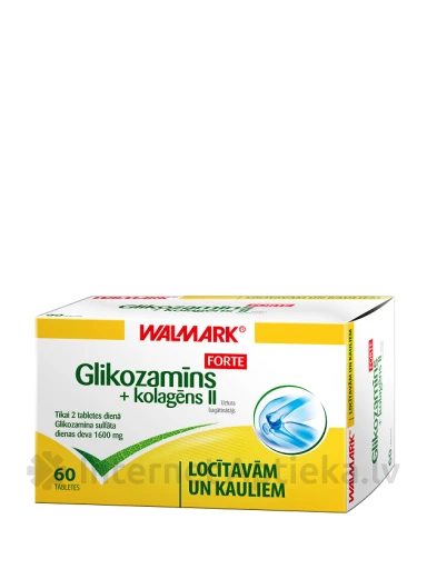 Walmark Глюкозамин Forte + коллаген II, 60 таблеток | internetaptieka.lv
