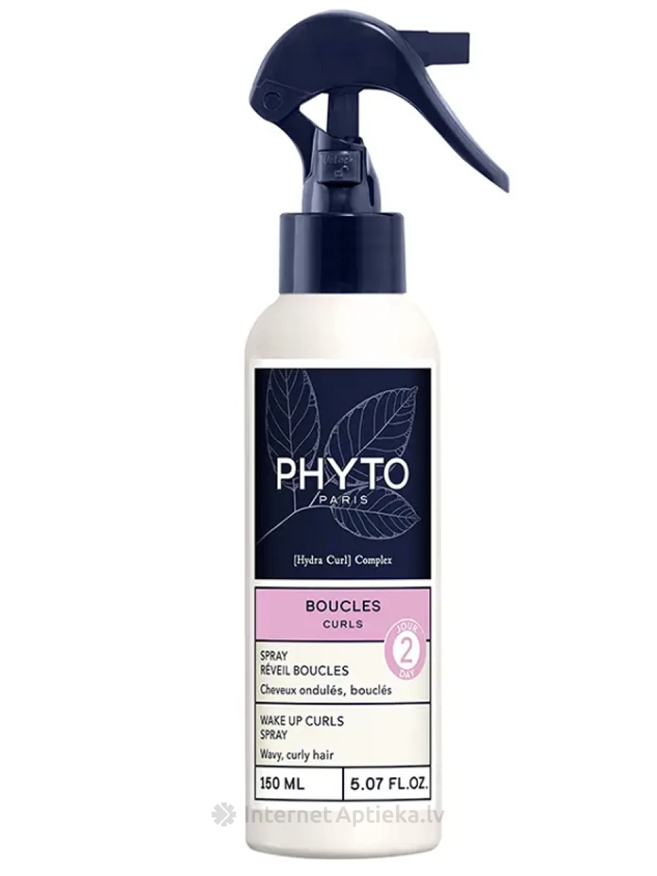 PHYTO CURLS WAKE UP DAY2 izsmidzināms līdzeklis cirtainiem matiem, 150 ml | internetaptieka.lv