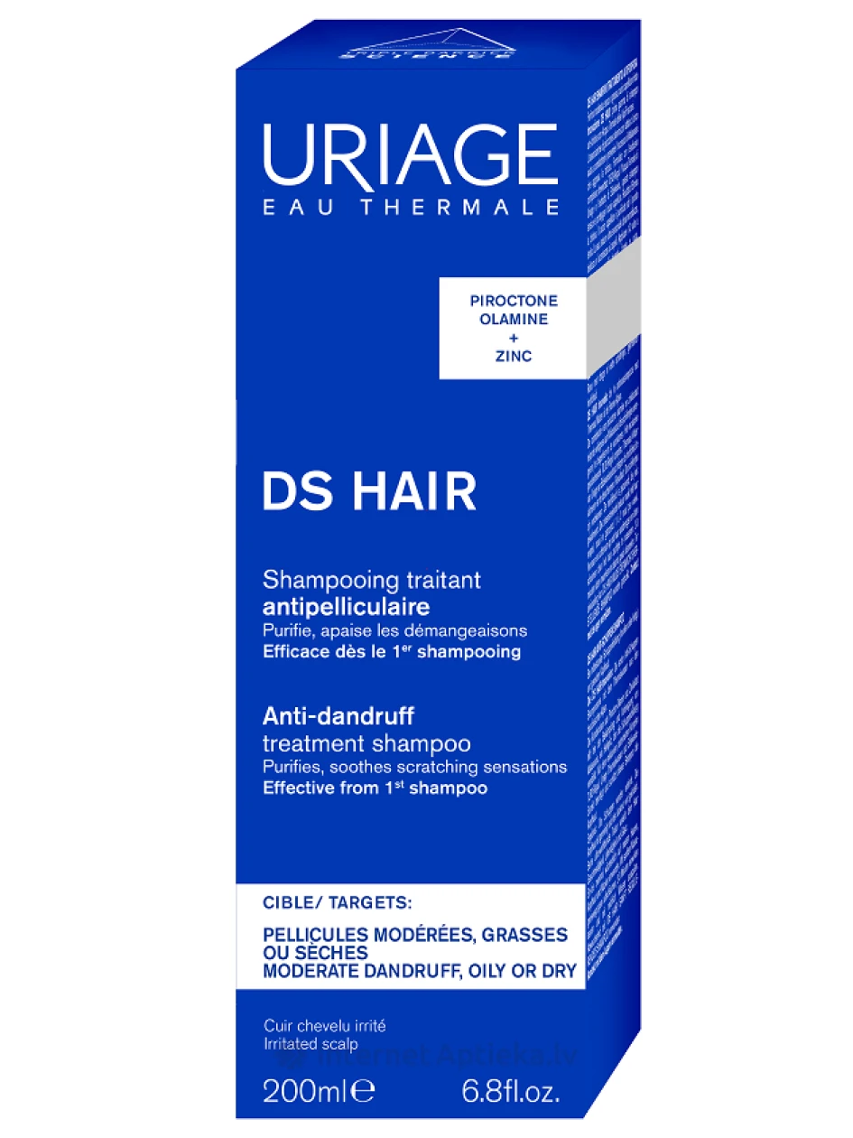 URIAGE D.S. kõõmavastane šampoon, 200 ml | internetaptieka.lv
