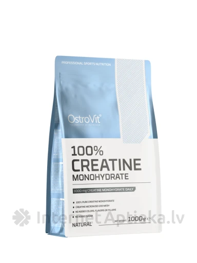 OstroVit 100% Creatine Monohydrate pulveris, 1000 g | internetaptieka.lv