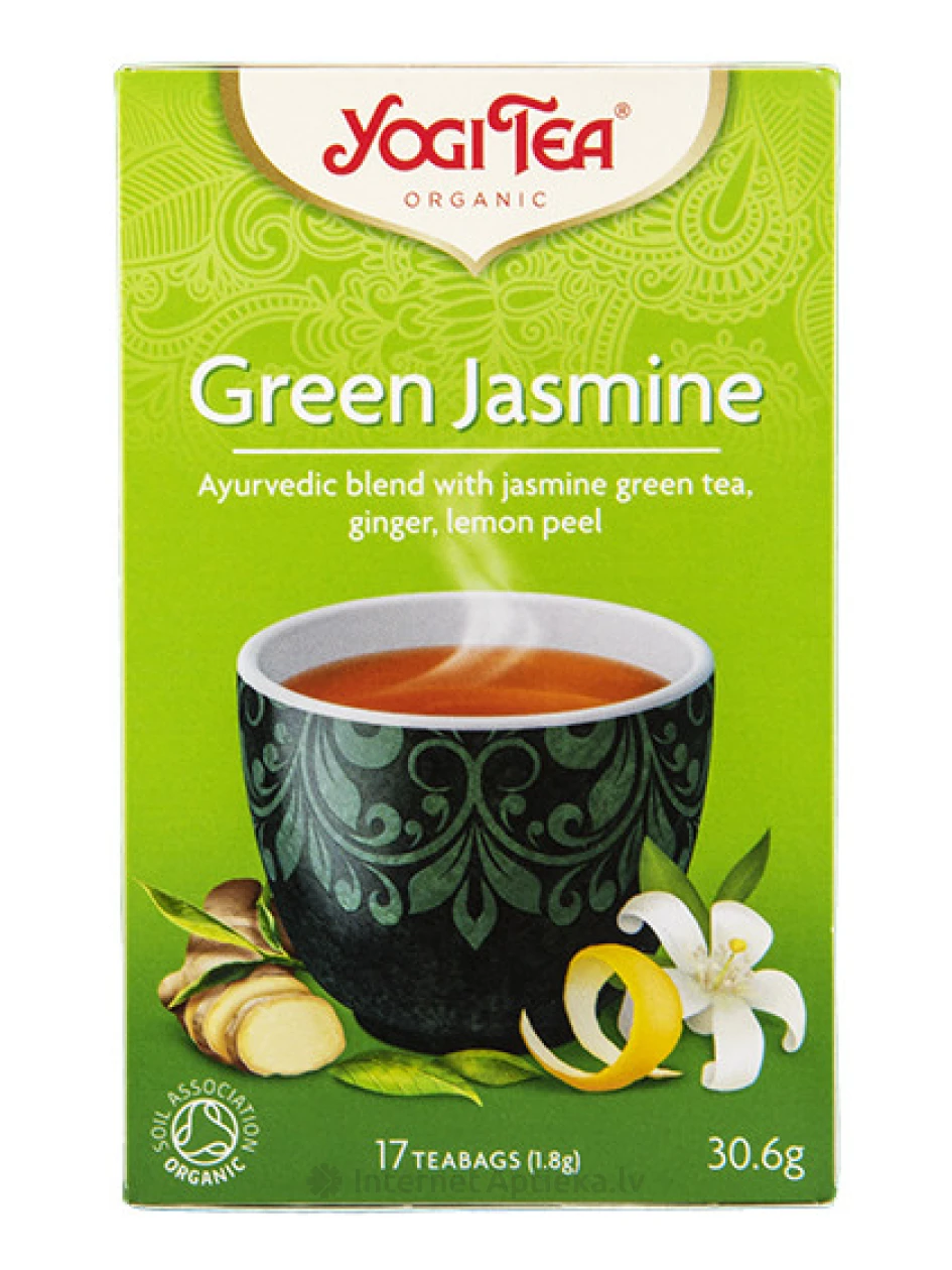Yogi Tea Green Jasmine, 17 пакетиков | internetaptieka.lv