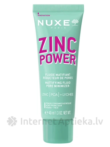 NUXE Zinc Power Mattifying fluīds poru sašaurināšanai, 40 ml | internetaptieka.lv