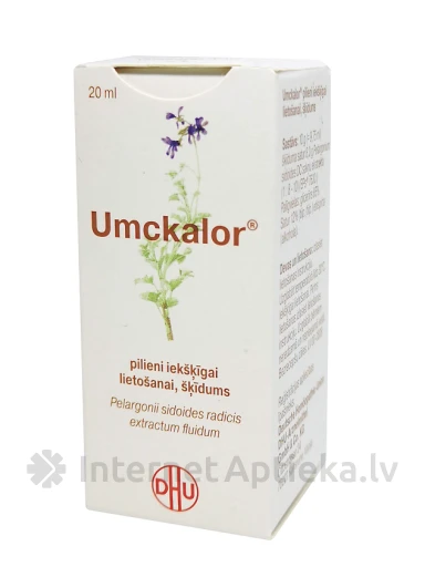 Капли для внутреннего применения Umckalor, 20 мл | internetaptieka.lv