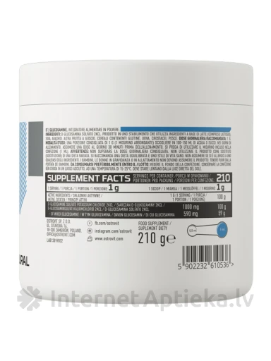 OstroVit Glucosamine Pulveris, 210 g | internetaptieka.lv