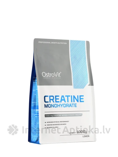 OstroVit 100% Creatine Monohydrate Lemon Pulveris, 1000 g | internetaptieka.lv