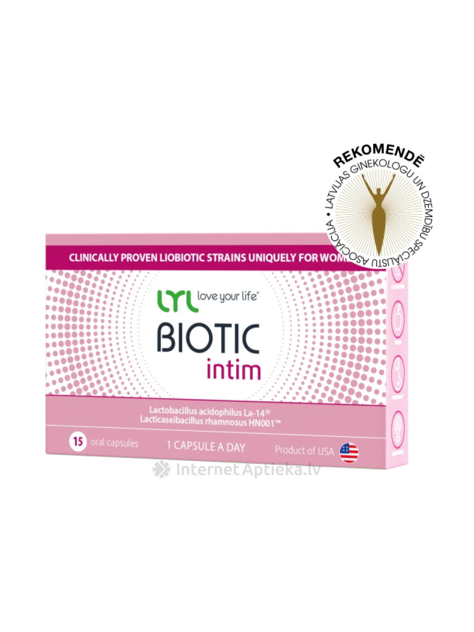 LYLBIOTIC intim, 15 kapsulas | internetaptieka.lv