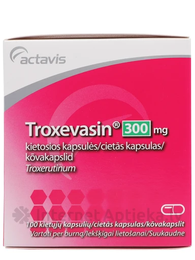 Troxevasin 300 mg, 100 kapsulas | internetaptieka.lv