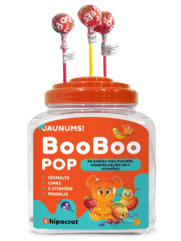 Biofarmacija BooBoo konfektes uz kociņa, 100 gab.