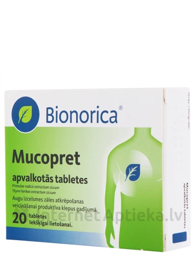 Mucopret 60мг/160мг, 20 таблеток | internetaptieka.lv