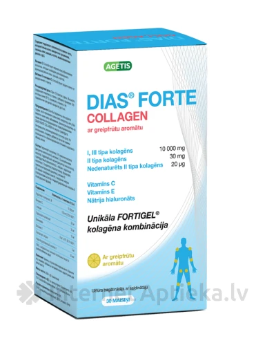 Dias forte collagen ar greipfrūta garšu, 30 paciņas | internetaptieka.lv