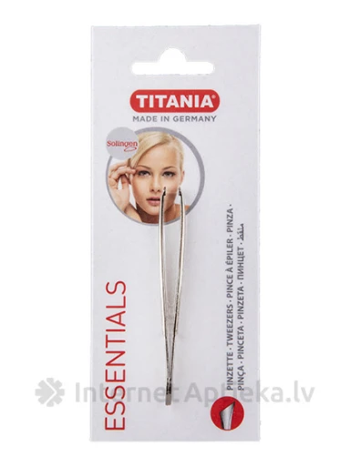 Titania Pincete uzacu kopšanai, niķelēta, 1 gb. | internetaptieka.lv