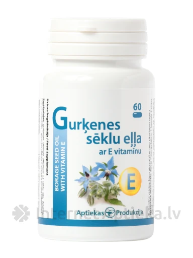 E-vitamiiniga kurgiseemneõli, 60 kapslit | internetaptieka.lv