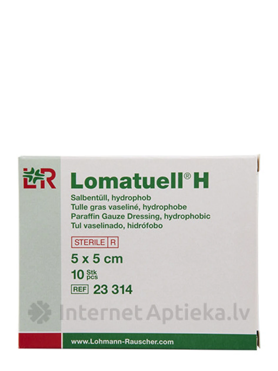 Lomatuell H 5 х 5 см компрессы стерильной марли, 10 шт. | internetaptieka.lv