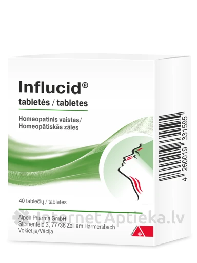 Influcid, 40 таблеток | internetaptieka.lv