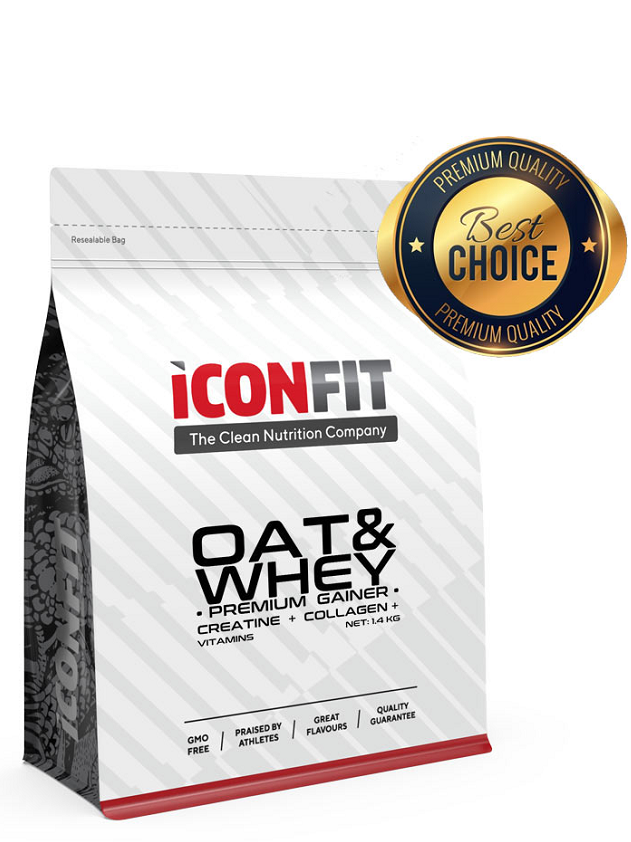 ICONFIT OAT&Whey Premium Gainer Ar šokolādes