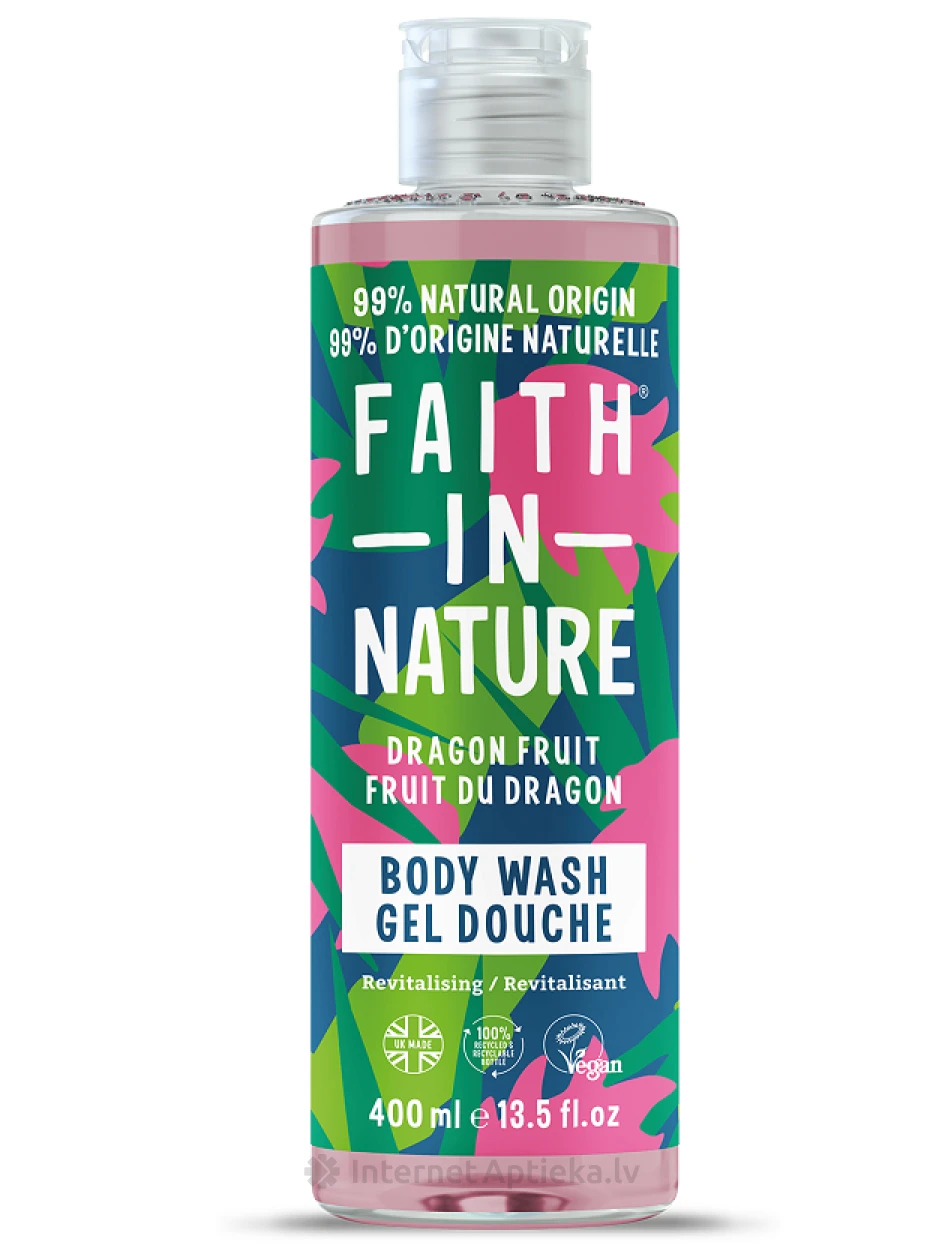 FAITH IN NATURE Dragon Fruit duššigeel, 400 ml | internetaptieka.lv