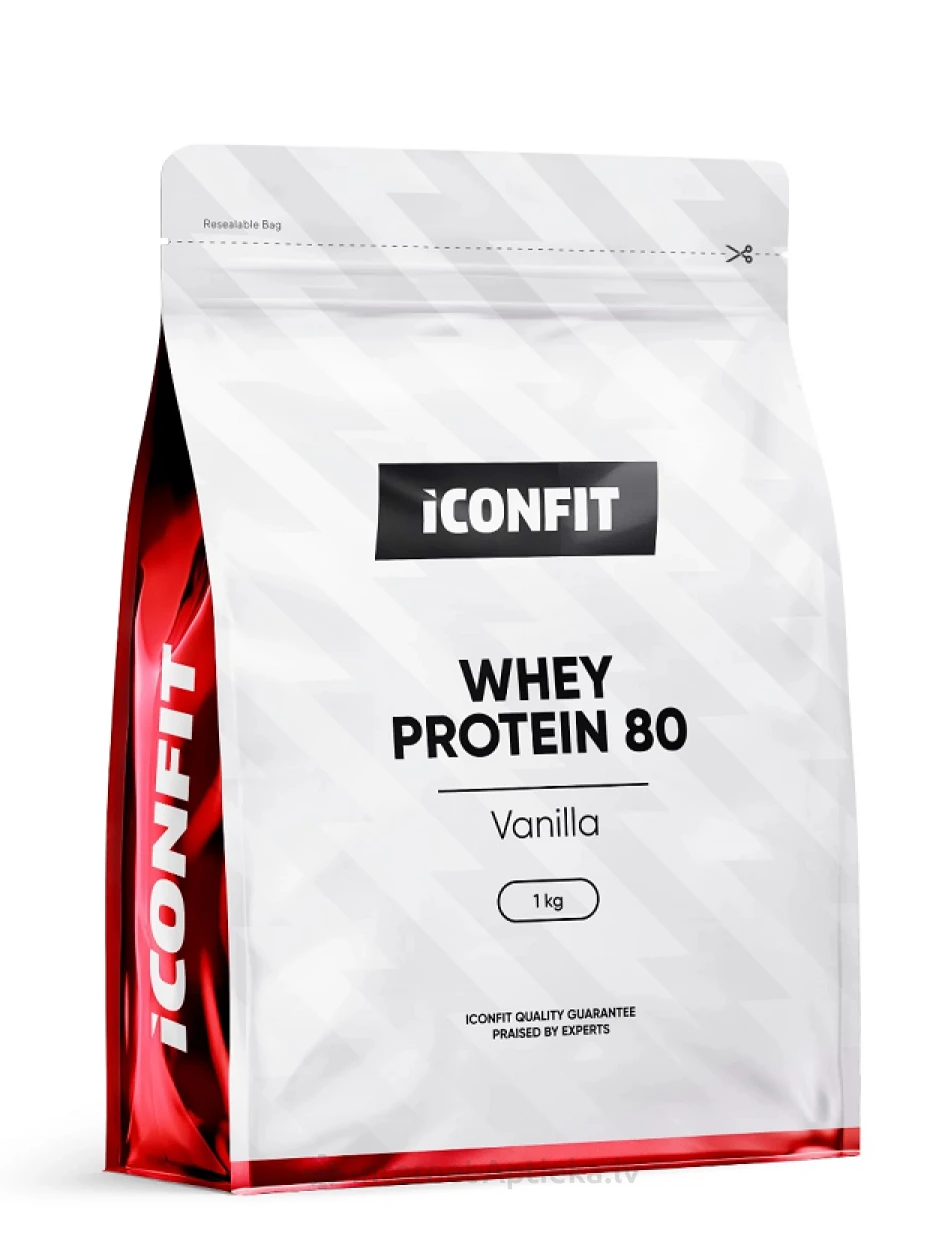ICONFIT Сывороточный протеин 80 со вкусом ванили, 1 кг | internetaptieka.lv