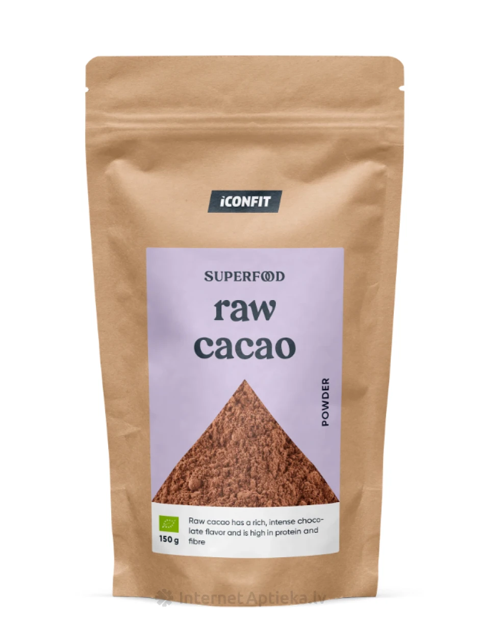 ICONFIT Organic Raw Cacao Pulveris, 150 g | internetaptieka.lv