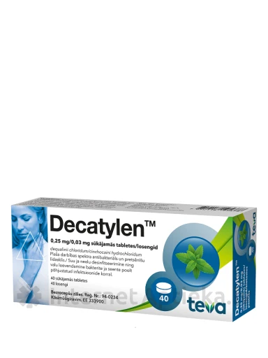 Decatylen, 40 сосательных таблеток | internetaptieka.lv