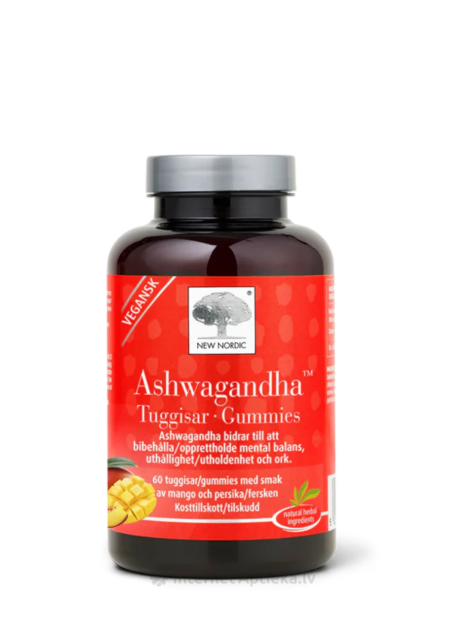 New Nordic Ashwagandha Gummies pastillid, 60 tk. | internetaptieka.lv