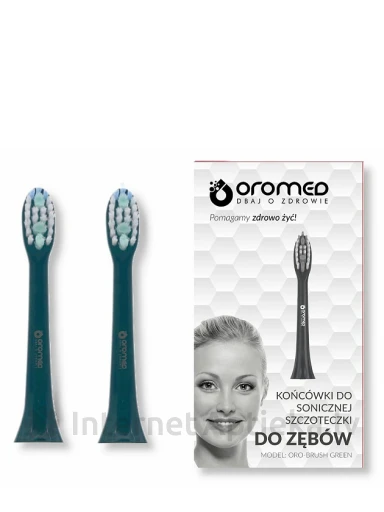 ORO-BRUSH uzgaļi ultraskanas zobu birstēm zaļi, 2 gb. | internetaptieka.lv