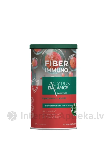 Acorus Balance Fiber Immuno Šķiedrvielu komplekss, 180 g | internetaptieka.lv