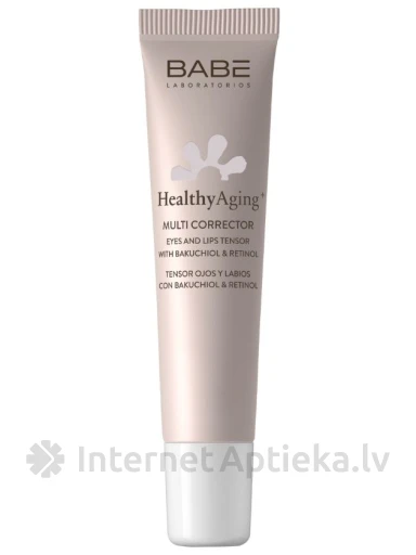 BABĒ HEALTHY AGING+ DAUDZFUNKCIONĀLS KOREKTORS ACU UN LŪPU ZONAI, 15 ml | internetaptieka.lv