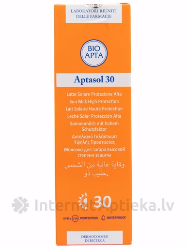 Bioapta Aptasol 30+ молочко для защиты от солнца, 125 мл | internetaptieka.lv