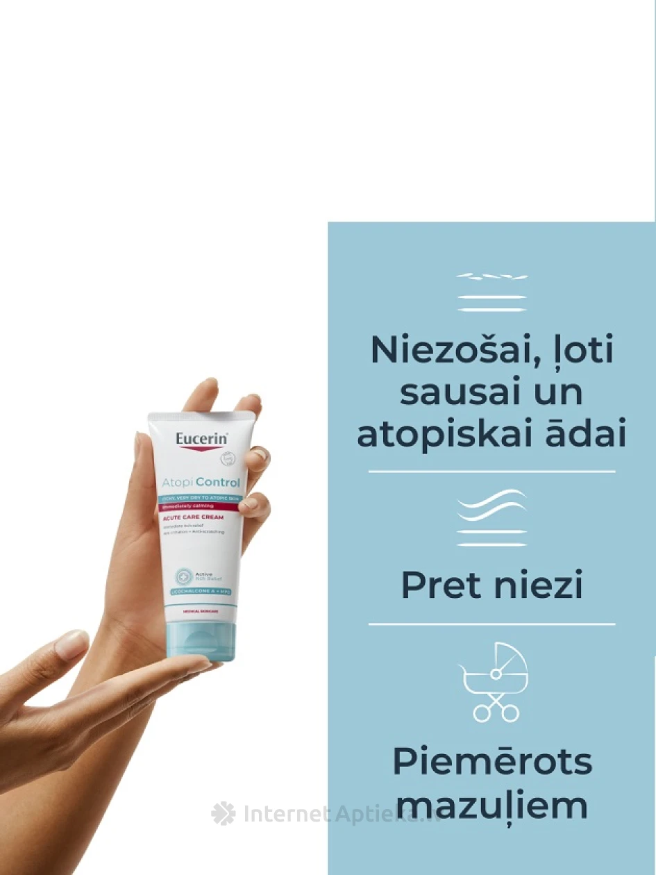 Eucerin AtopiControl akūtas kopšanas krēms, 100 ml | internetaptieka.lv