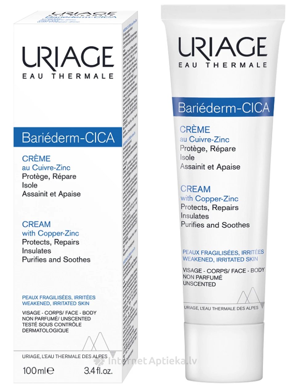 URIAGE Bariederm atjaunojošs Cica-krēms ar Cu-Zn, 100 ml | internetaptieka.lv