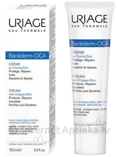 URIAGE Bariederm atjaunojošs Cica-krēms ar Cu-Zn, 100 ml | internetaptieka.lv