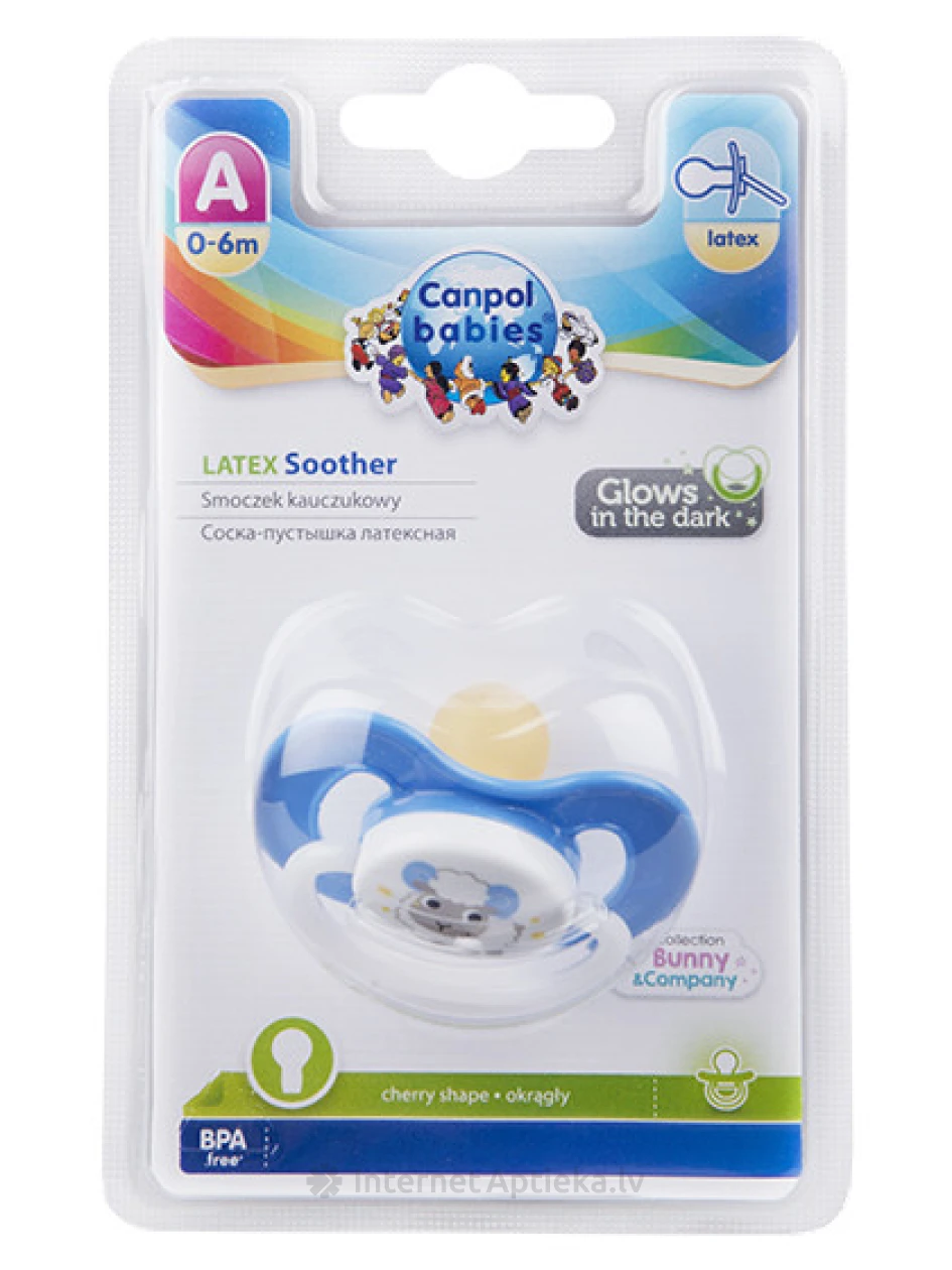 Canpol соска-пустышка Bunny&Company от 0 до 6 месяцев, 1 шт. | internetaptieka.lv