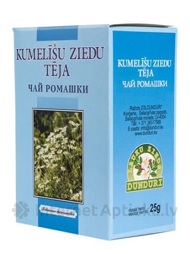 Dunduri, чай ромашки, 25 г | internetaptieka.lv