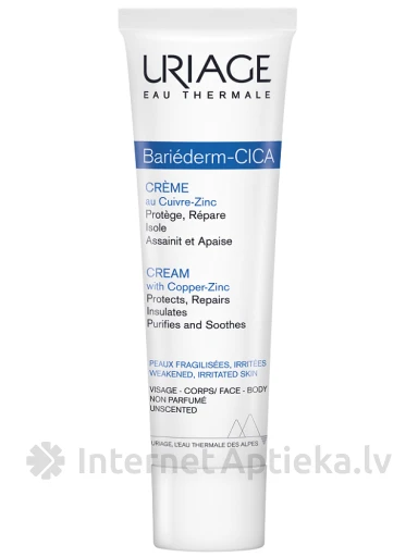 URIAGE Bariederm atjaunojošs Cica-krēms ar Cu-Zn, 100 ml | internetaptieka.lv