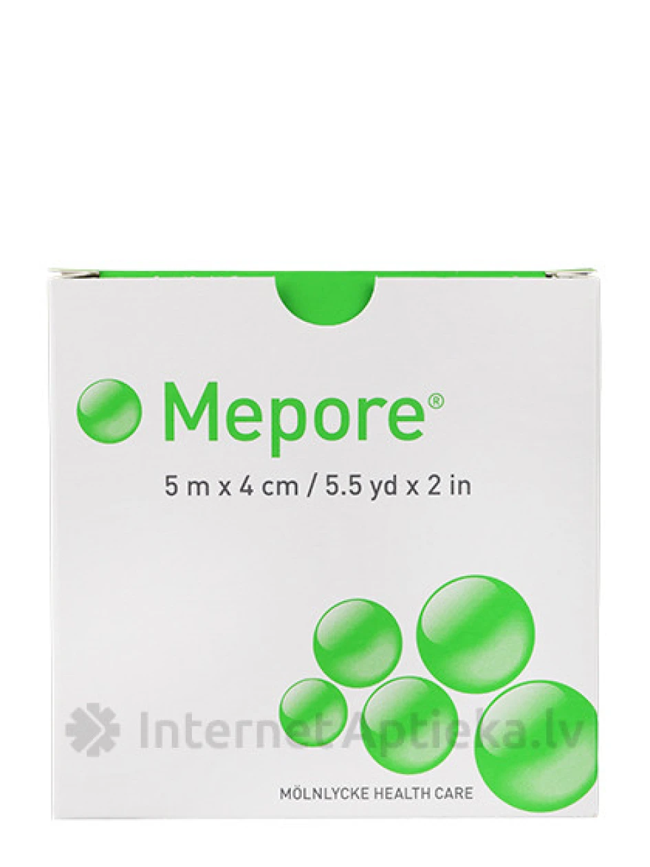 Mepore plāksteris 5 m x 4 cm, 1 gb. | internetaptieka.lv
