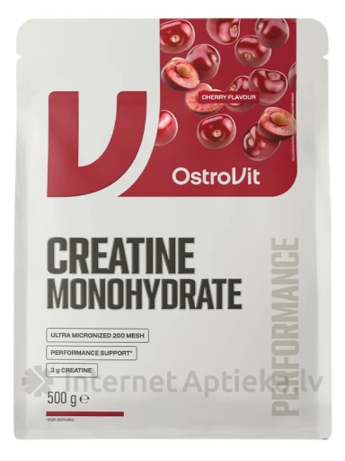 OstroVit Creatine Monohydrate pulveris Cherry, 500 g | internetaptieka.lv