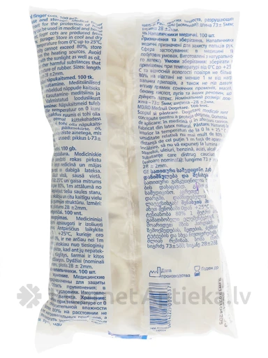 Medrull kummist sõrmekaitsmed, 100 tk. | internetaptieka.lv