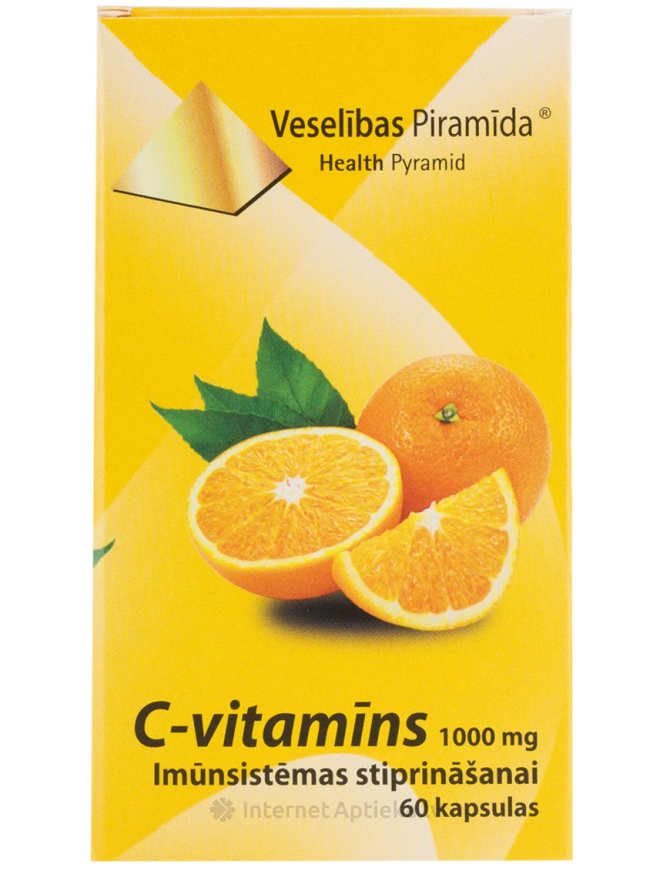 Veselības Piramīda C-витамин 1000 мг, 60 капсу | internetaptieka.lv