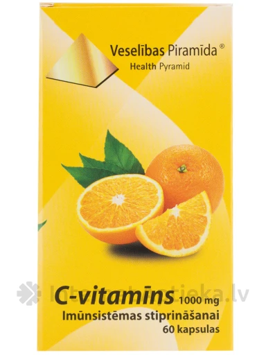 Tervisepüramiid C-vitamiin 1000 mg, 60 kapslit | internetaptieka.lv