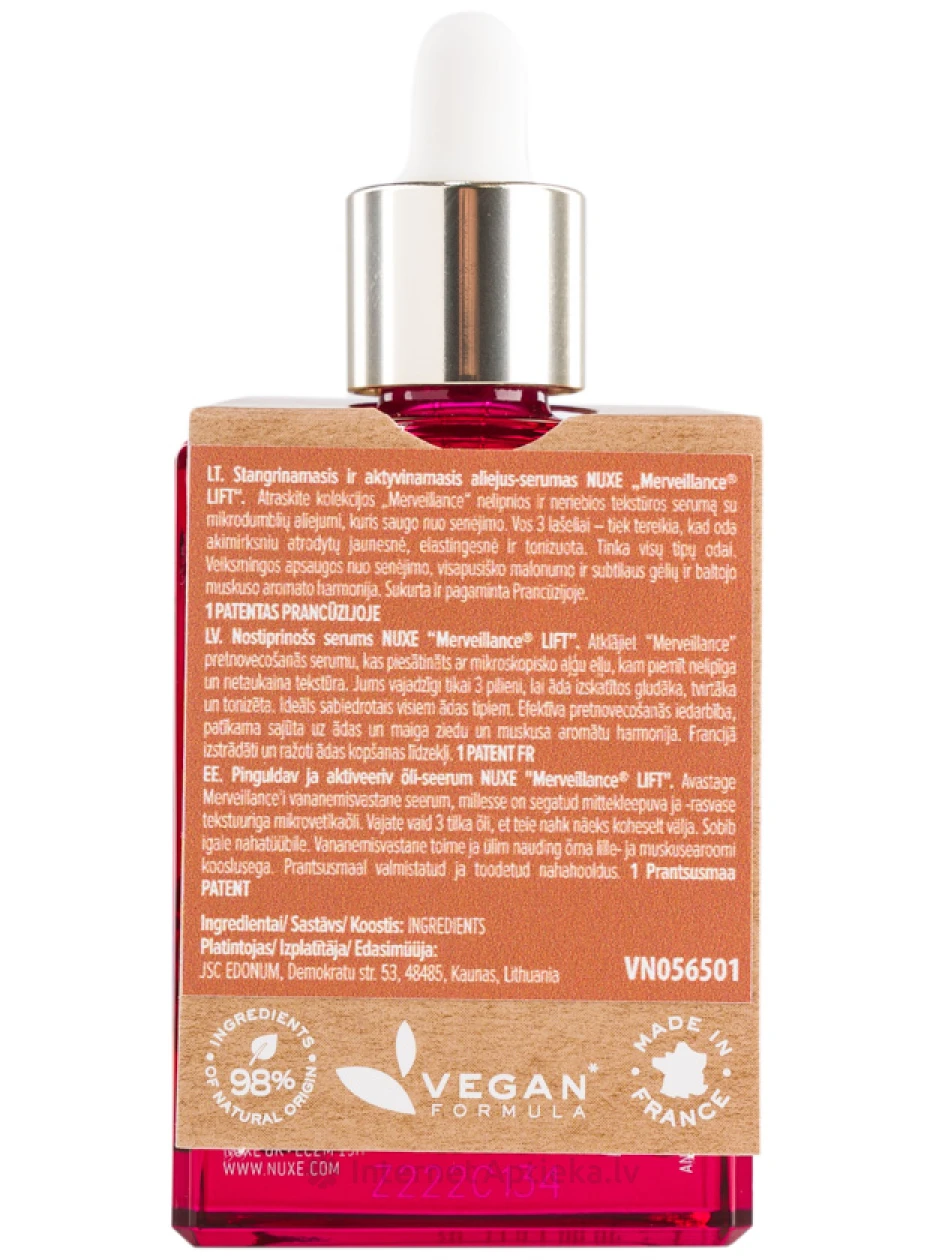 NUXE Активирующая масло-сыворотка, повышающая упругость кожи, 30 мл | internetaptieka.lv