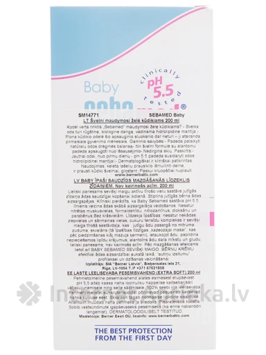 SEBAMED BABY īpaši maigs mazgāšanās līdzeklis, 200 ml | internetaptieka.lv