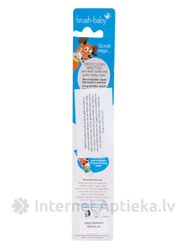 Brush-Baby FlossBrush Zobu birste zila 6+ gadi, 1 gb. | internetaptieka.lv