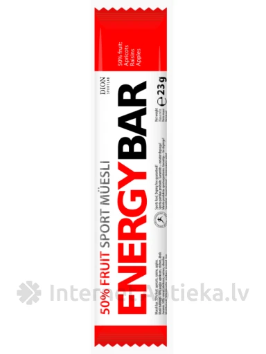 Dion Sportlab Energy bar ar aprikožu garšu, 23 g | internetaptieka.lv