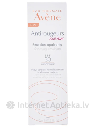 AVENE ANTIROUGEURS NOMIERINOŠA EMULSIJA SPF30, 40 ML | internetaptieka.lv