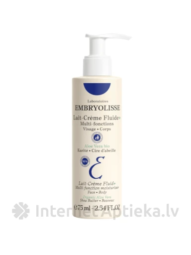 EMBRYOLISSE Lait-Crème Fluid+ Green daudzfunkcionāls krēms ķermenim un sejai, 75 ml | internetaptieka.lv
